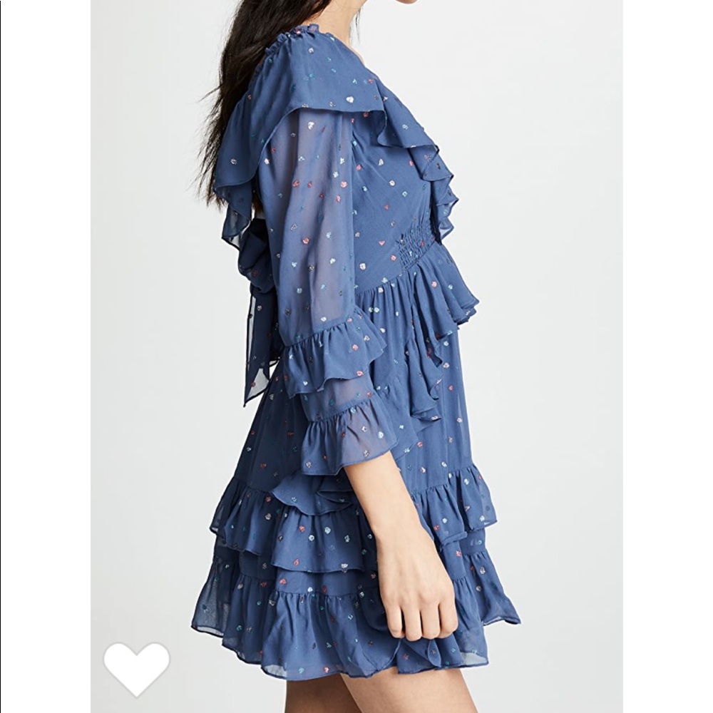 REBECCA TAYLOR Glitter Gem Chiffon Dress - Picture 4 of 10